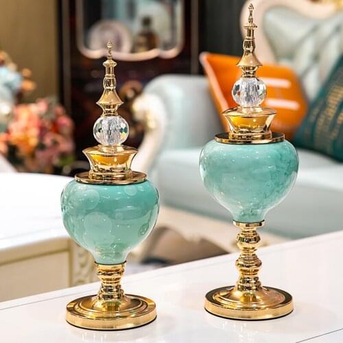 European Creative ceramic crafts creative Vase Modern Figurines Vases Wedding Gifts Furnishing Art Home decoration