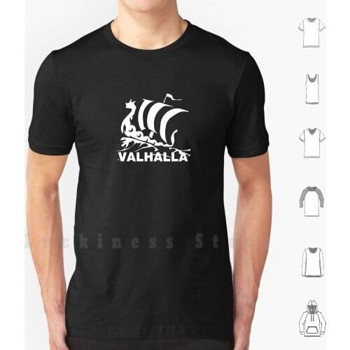 Valhalla 2 T Shirt DIY Cotton Big Size S-6xl Vikings Ship Norse Valhalla Ocean Sailing Columbus