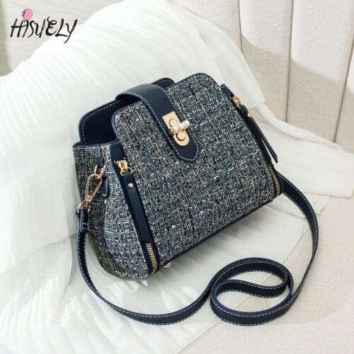 HISUELY Hot Sale New Women PU Leather Handbags Fashion Designer Bucket Shoulder Bags Messenger Bag High Quality Purses BG529 Q4