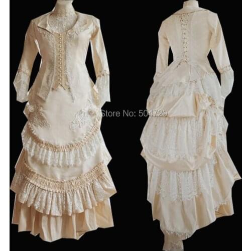 Tailored!Classical 1860S Gown Eras Civil War Scarlette Southern Belle Vintage Halloween Retro Cosplay dress all size HL-551
