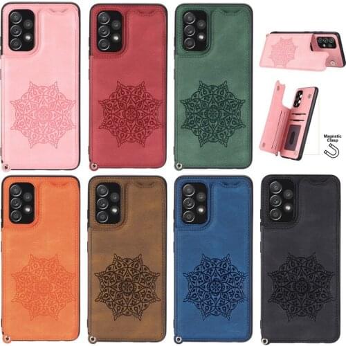 Leather Card Slot TPU Phone Case For Samsung Galaxy S21 S20 Plus Note 20 Ultra S10E A72 A42 A51 A31 A52 A21S Case Cover