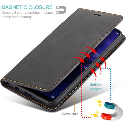 Luxury Flip Leather Case For Samsung Galaxy S21 Ultra S20 FE S10 S9 S8 Plus S7 Edge Note 20 10 Magnetic Wallet Card Cover Coque