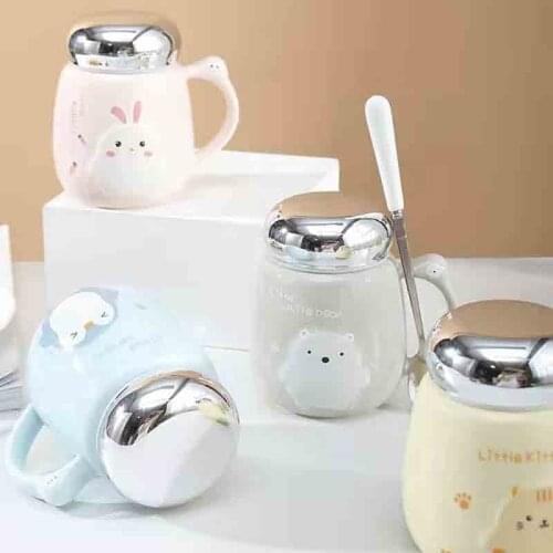 Creative Cartoon Penguin Mug Cute Pet Coffee Mug Animal Embossed Ceramic Mugs Breakfast Milk Cups Student Gift Coffee Cup