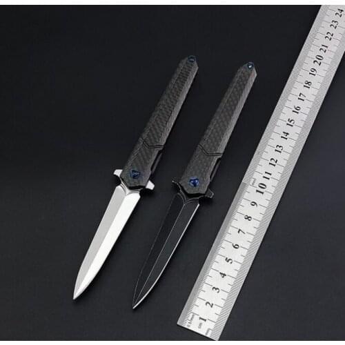 Small Excalibur M390 Blade Pocket Folding Knife Carbon Fiber Handle Camping Hunting Survival Tool Tactical Fishing Knives