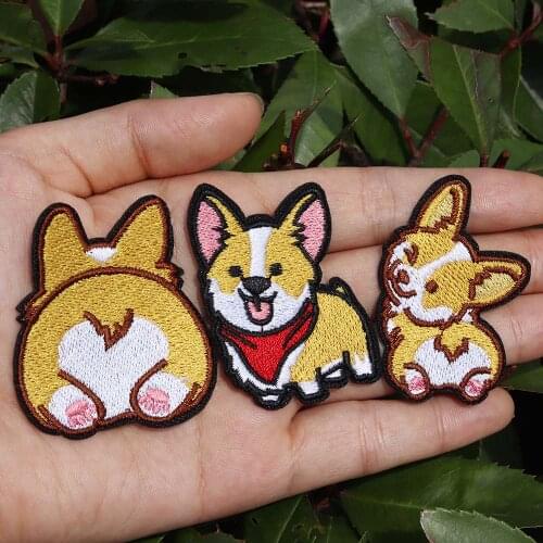 Cartoon animal Kirky DIY Applique Embroidery Patch Sew On Bags Patch Iron On for children Clothes Patches Badges Decorative