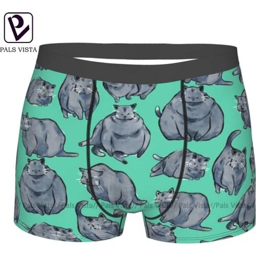 Cat Underwear Customs Polyester Sublimation Trunk Hot Man Sexy Boxer Brief
