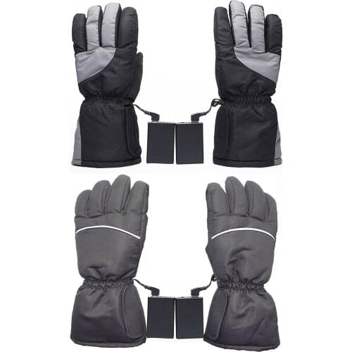 Heating Gloves Winter Outdoor Cycling Camping Skiing Electric Heating Thickened Warm Gloves Men Ladies Gloves
