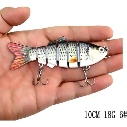 10cm18g Lifelike Multi-Jointed Bass Pike Artificial Hard Bait Fishing Lure CrankBait Swimbait Fish Hook Carp Fishing Tackle