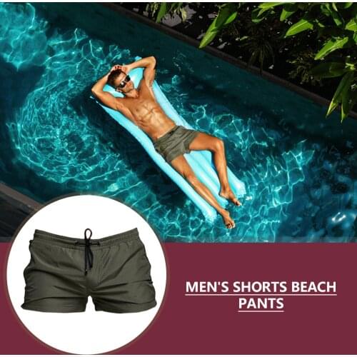 4 Colors Newest Arrival Men Summer Short Pants Solid Color Drawstring Elastic Low-Waist Casual Loose Sports Shorts