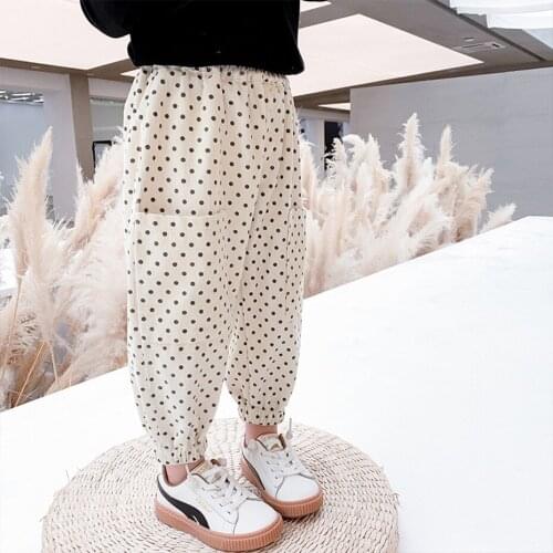 Toddler Pants For Girls Dot Pattern Girl Pant Casual Style Kids Pants Spring Autumn Girls Clothing