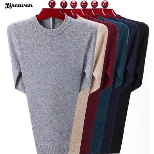 Liseaven Brand Sweater Men Casual O-Neck Pullover Shirt Spring Autumn Slim Fit Long Sleeve Knitted Soft Cotton Pull Homme