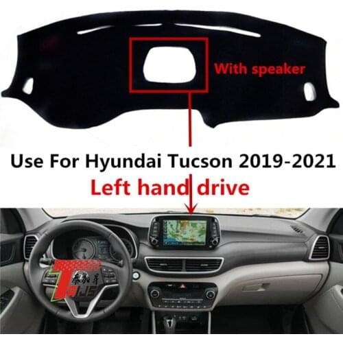TAIJS Factory 3colors non reflective Polyester Fibre Car Dashboard Pad For Hyundai Tucson 2019-2021 Left hand drive