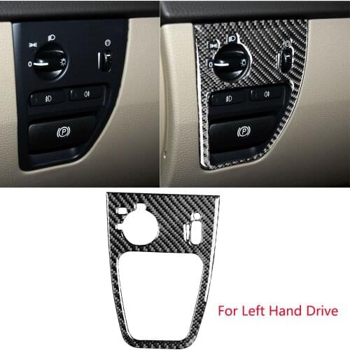 Carbon Fiber Headlight Switch Button Frame Inner Sticker For Volvo XC90 03-2014