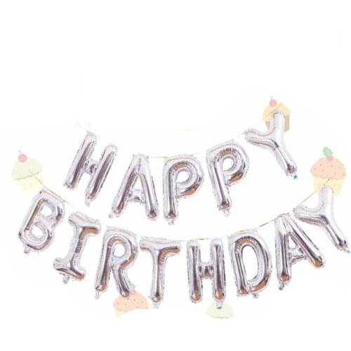 Happy Birthday Balloons Gradient Color Kids Supplies Baby Boy Girl Party Decorations