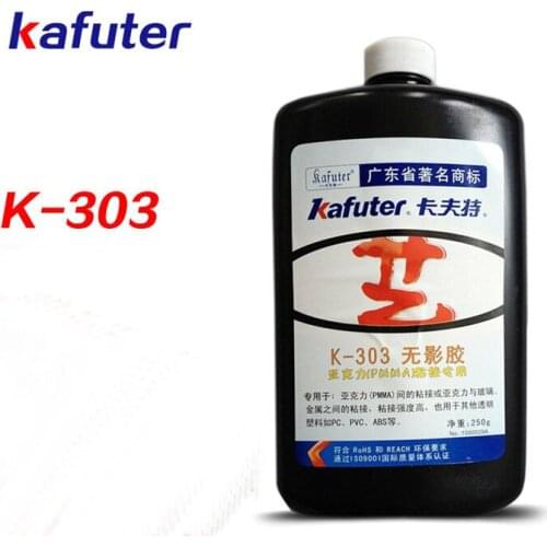 High Quality 2pcs 250g kafuter K-303 UV glue acrylic transparent adhesive UV curing adhesive