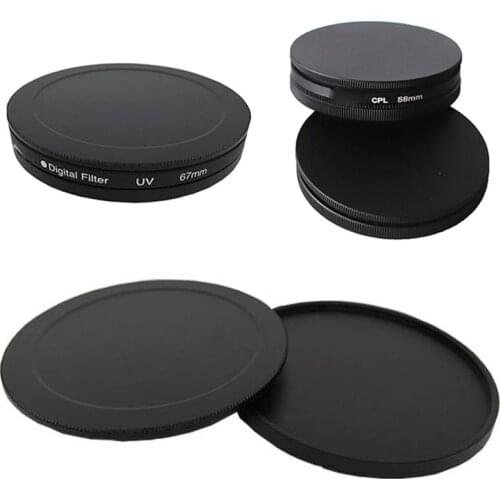 Foleto Filter Protect Cover Case Screw-in Thread for UV CPL ND Filters Metal Strack Cap SET 46 49 52 55 58 62 67 72 77mm fitler