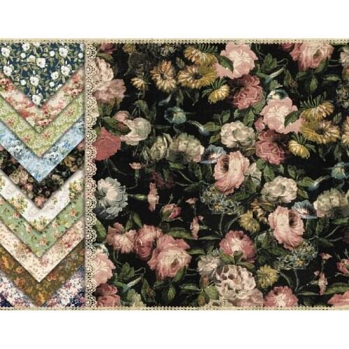 ZLDECOR 12 Sheets Vintage Floral Scrapbooking Pads Paper Origami Art Background Paper Card Making DIY Scrapbook Paper Craft