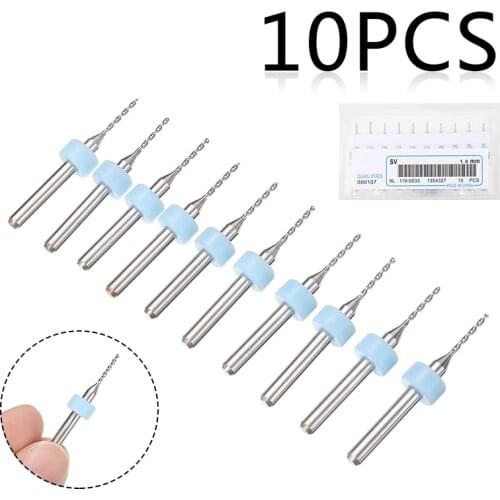 10pcs 1mm Carbide End Mill 3.175mm Shank Woodworking Dill Bits Engraving Cutting Cutter Tool