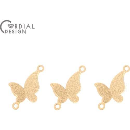 Cordial Design 100Pcs 12*14MM Jewelry Accessories/DIY Making/Copper/Butterfly Shape/Charms/Hand Made/Earring Findings/Connectors