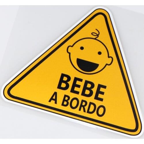 Car Styling Russia Language Baby on Board BEBE A BORDO Auto Door Window Body Decorate Sticker Decals