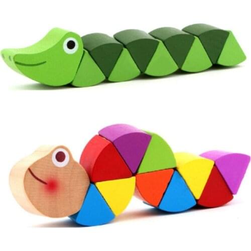 J60B Baby Block Toy Creative Crawling Toy Developmental Toy 3D Puzzle Block Early Learning DIY Twisting Block for Baby Infant