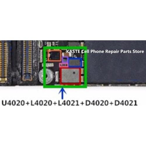 10sets/llot backlight fix kit for iPhoe 6S Backlight ic U4020 + L4020 L4021 coil+ D4020 D4021 diode+ backlight filters fuses