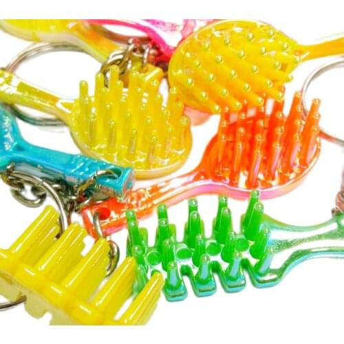 2pc Mini Hair Comb with key chain Girls Kids Princess Birthday Party Favor Fun Craft Educational Toys Pinata Bag Filler Loot Gag