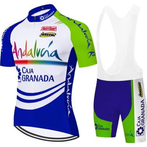 Team andalucia maillot ciclismo hombre 20D bike cycling shorts MTB cycling jersey men short sleeve traje ciclismo hombre