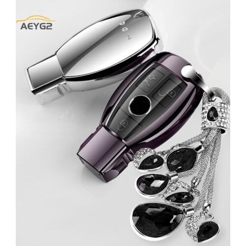 Soft TPU Car Remote Key Cover Case For Mercedes Benz W203 W210 W211 W124 W202 W204 W176 AMG C E S CLS CLK CLA SLK Accessories