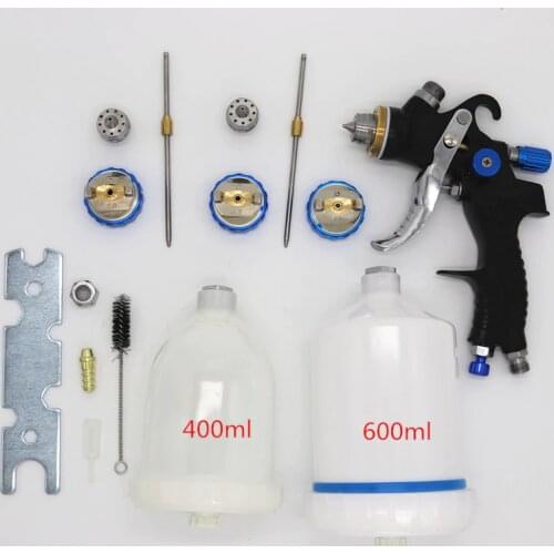 HVLP SPRAY GUN 400ml And 600ml Tank Air Spray Gun 1.4mm 1.7mm 2.0mm Steel Nozzle Paint Spray Gun Car Paint Sprayer Airbrush