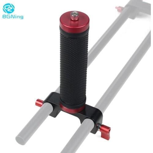 Camera Cage Handle Grip Mount Lifting Holder With 15mm Rail Dual Rod Clamp Mount 1/4"-20 Thread Knob Screw for 5D2 GH4 DSLR