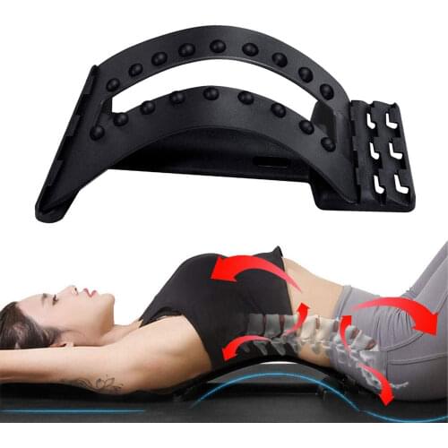 Portable Back Stretcher for Lower Back Pain Relief Device 3 Level Lumbar Support Stretcher for Posture Corrector