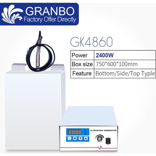 Granbo Industrial Submersible Ultrasonic Cleaning Vibrator 2400W 28/40khz Customized Transducer Pack Professional Clean Solution