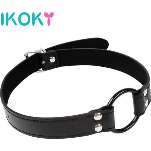 IKOKY SM Bondage Strap Head Harness Sex Toys for Woman Oral Fixation Open Mouth Gag O Ring Hot Erotic Toys Adult Products