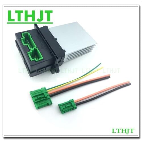Heater Blower Resistor+Connector/Wire 6441.L2 7701207718 7701048390 For Renault Citroen C2 C3 C5 Peugeot 406 107 207 607