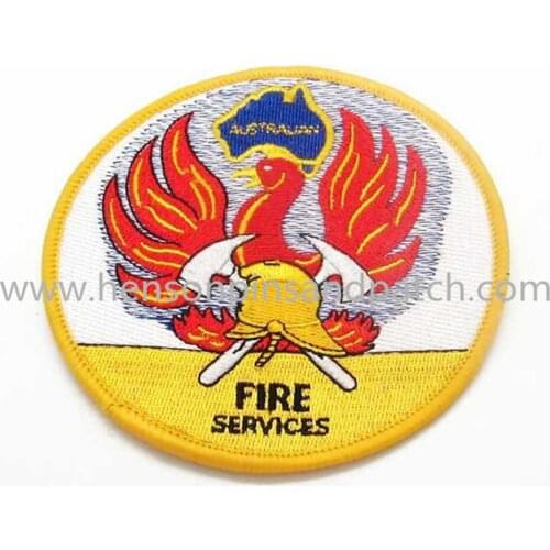 Retail And Stock Iron on Fire embroidery patch forFiremans uniform