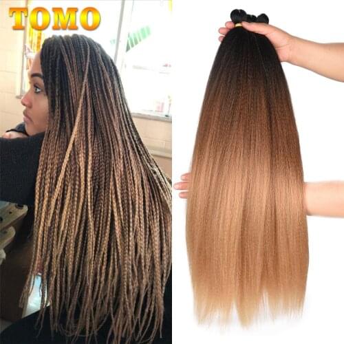 TOMO 26" Pre Stretched Ombre Braiding Hair Ez Braid Crochet Hair Synthetic Jumbo Braids Hair Extensions 90g