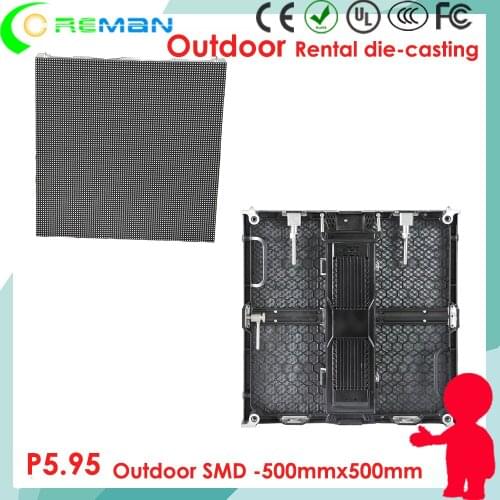 High quality CE outdoor SMD3535 stage backdrop led video screen rental p5.95 / 500x500 mm die-casting led cabinet