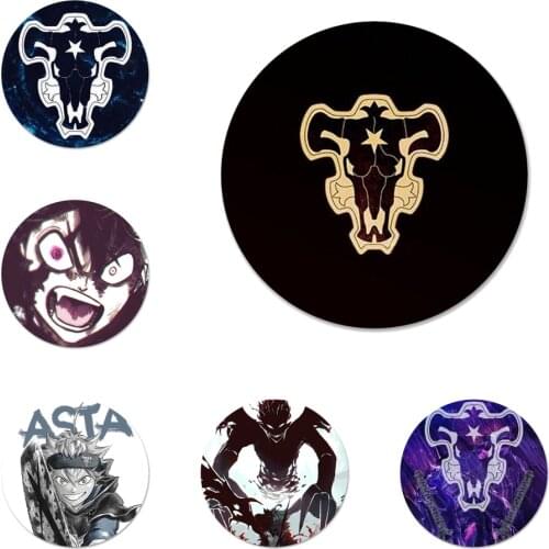 58mm Anime Black Clover Icons Pins Badge Decoration Brooches Metal Badges For Clothes Backpack Decoration