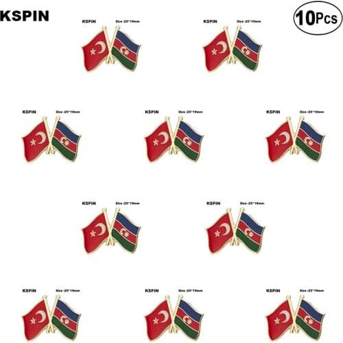 Turkey & Azerbaijan Badge Lapel Pin Brooches Pins Flag badge Brooch Badges