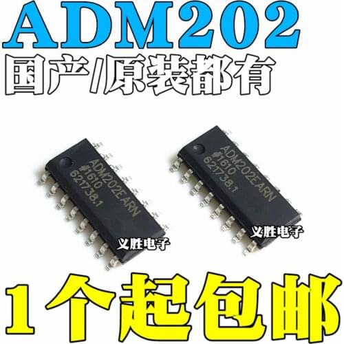 10 pçs/lote ADM202 ADM202EARNZ ADM202EARN ADM202EA SOP16