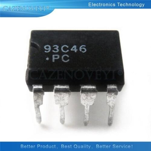 10pcs/lot AT93C46 93C46 DIP-8 In Stock