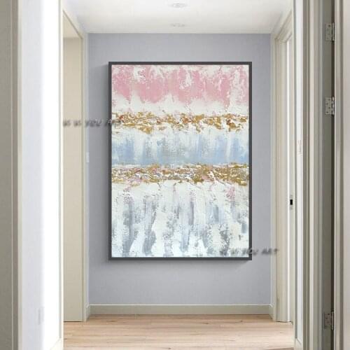 100% Handmade Abstract Oil Painting Contemporary Bright Colorful Minimalist Modern Wall Art Decorative For Living Room