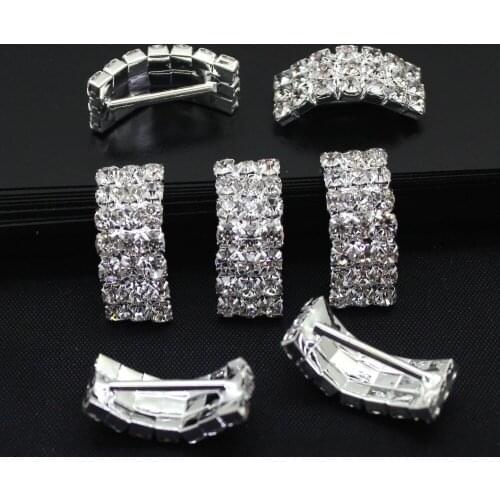 20pcs/lot rhinestone buckle slider wedding embellishment for wedding box