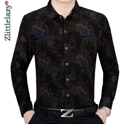 2021 brand designer flower mens shirts for men clothing korean fashion long sleeve shirt luxury dress casual clothes jersey 7267