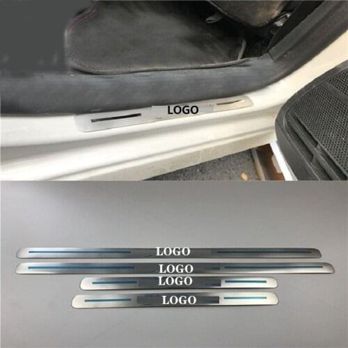 4pcs/lot ultra-thin Stainless Steel Door Sill Scuff Plate For Alfa Romeo Giulia Giulietta Pedal Scuff Plate
