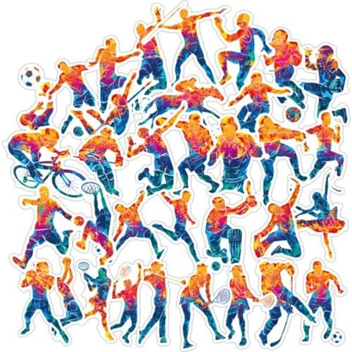 50pcs Extreme sports Cartoon Stickers Waterproof Suitcase DIY Laptop Guitar Skateboard Toy Lovely Sticker