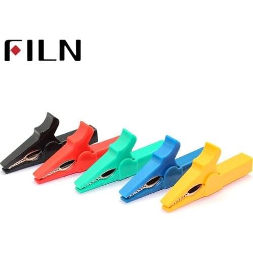 54.5mm Brass Nickel Plated Car Alligator Clips Battery Clamps Crocodile Clip Complete insulation fit 4mm banana plug