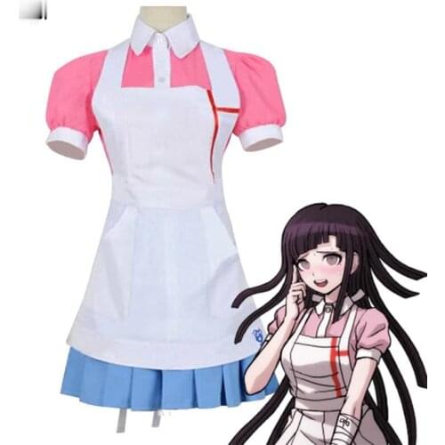 Ainiel Danganronpa Komaru Costume Dangan Ronpa 2 Mikan Tsumiki Cosplay Wig Suit Top skirt Christmas Dress Princess Disfraz Women