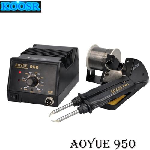 Aoyue 950 SMD Antistatic thermostat adjustable IC soldering station Hot Tweezer Repair rework station